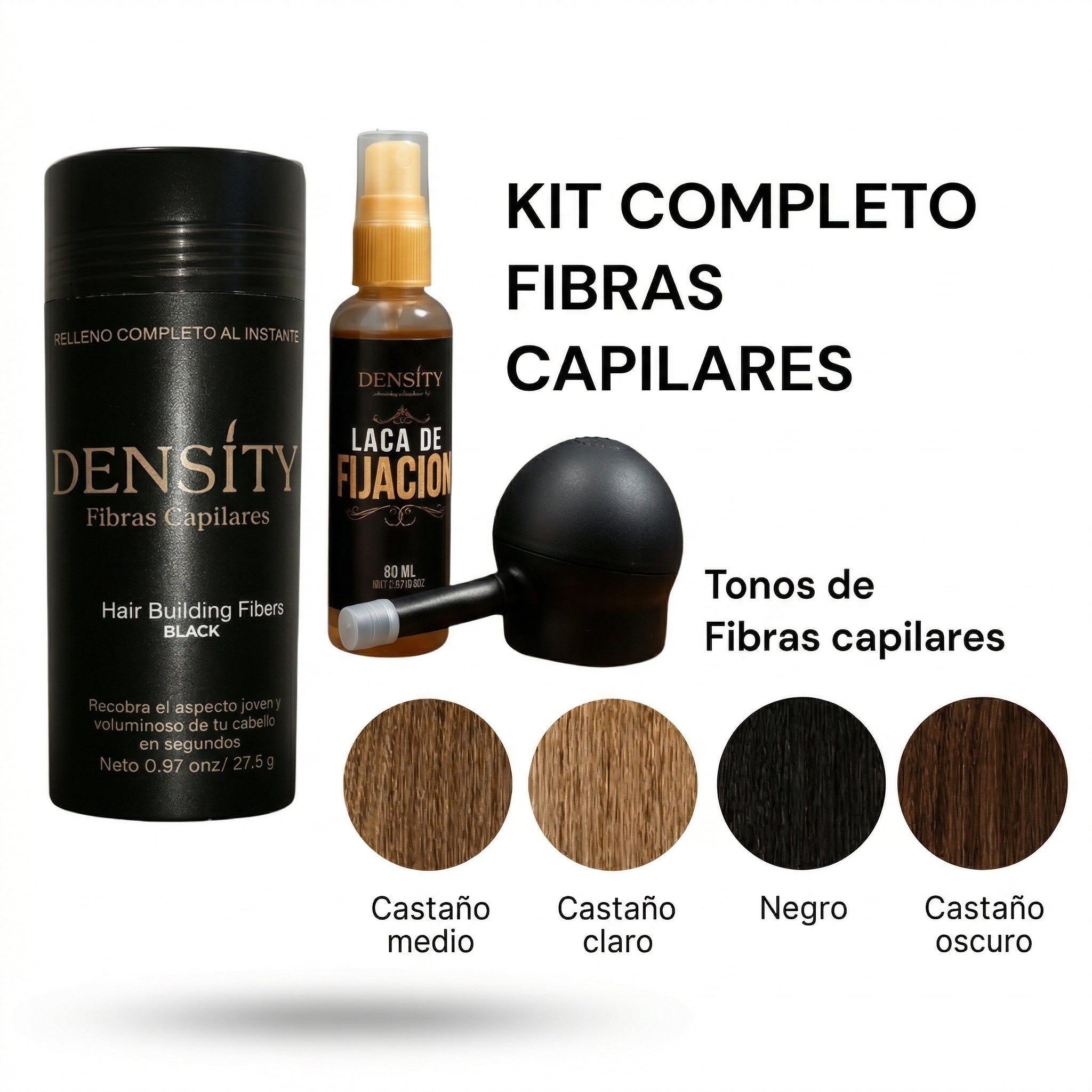 KIT DE FIBRAS CAPILARES CON APLICADOR SPRAY - SOLUCIONES CAPILARESKIT DE FIBRAS CAPILARES CON APLICADOR SPRAYSOLUCIONES CAPILARESFisico